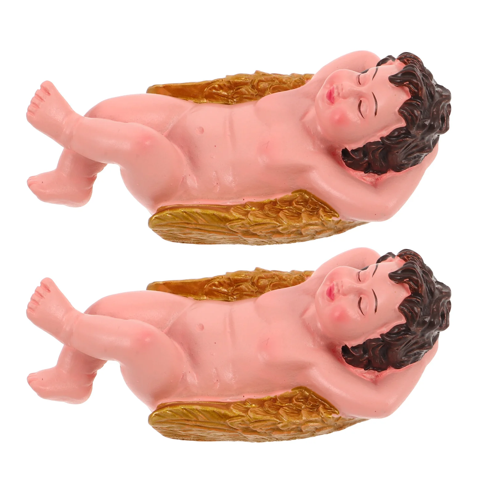 2 stücke Amor Kreative Dekor Miniatur Skulptur Dekoration Statuen Für Hof Hof Landschaft Ornament Harz Statue Miniatur