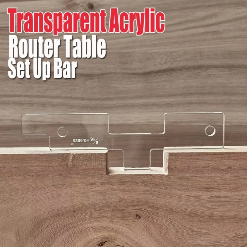

10Pcs Clear Acrylic Router Table Setup Bar For Woodworking Height Gauges Block Measurement Tool No Assembly Required