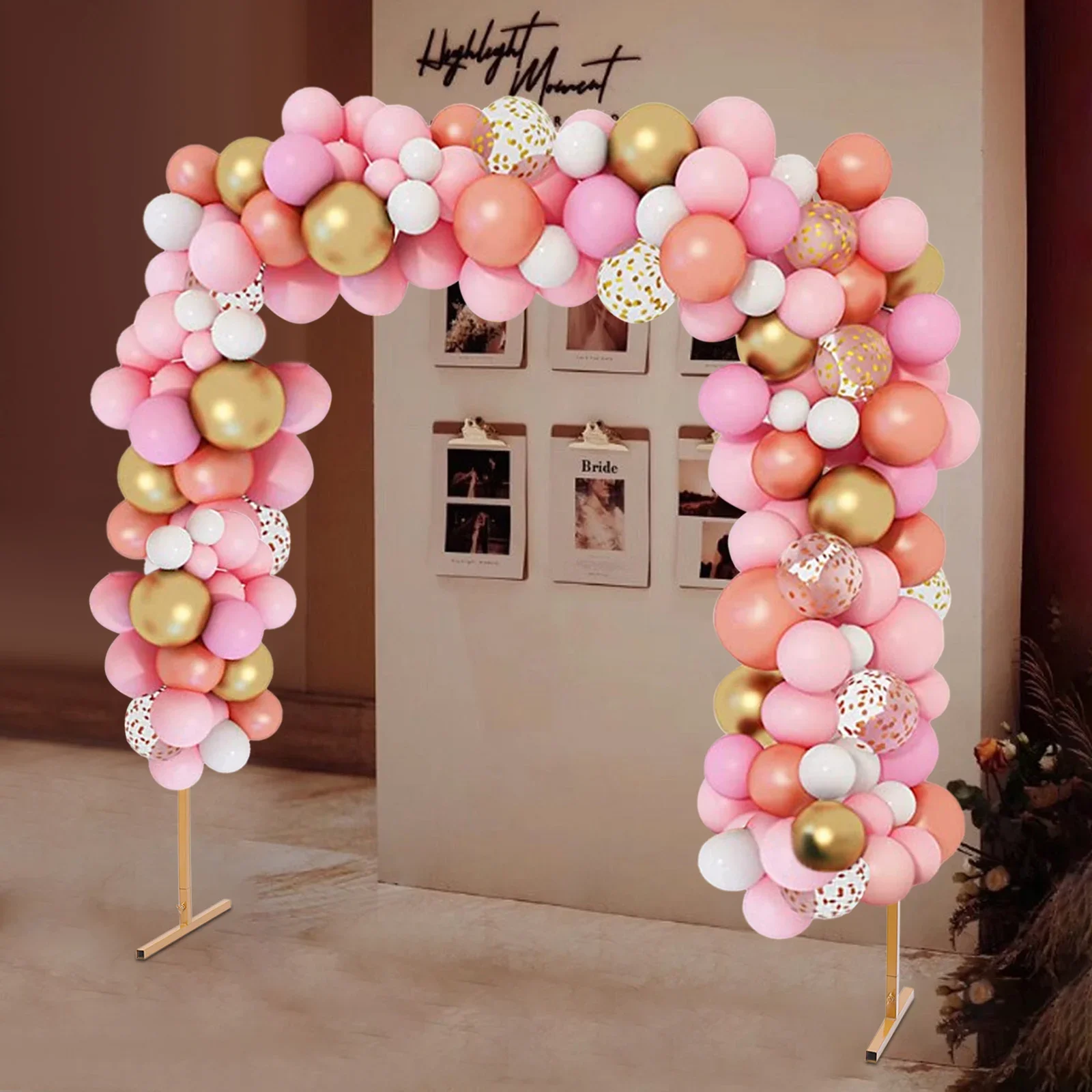 2*2m Square Arch Galvanized Pipe 10kg Load Stable DIY Reusable Door  Wedding Arch Iron Material  Adjustable