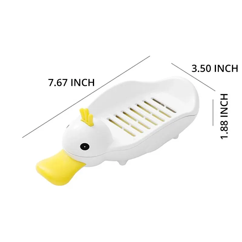 1pcs Duck Drain Soap Holder Leaf Shape Soap Box Suction Cup Tray Drying Rack for Shower Sponge Container Kitchen Bathroom