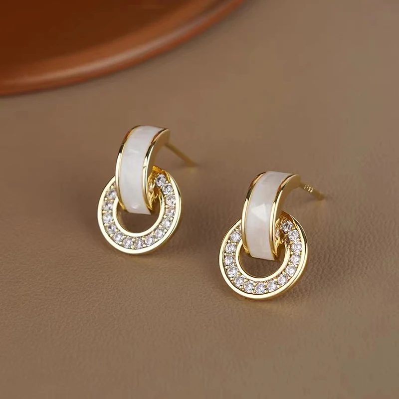 Simple Classic Ball Round Gold Color Metal Stud Earrings For Women Urban Beauty 2022 New Fashion Jewelry Party Gifts