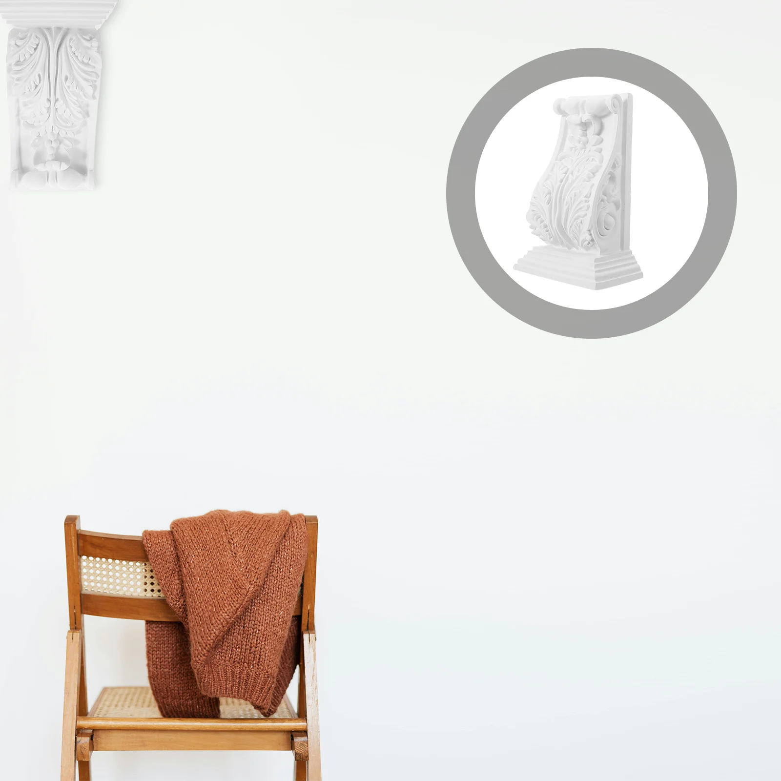 

PU Carved Column Head European Style Decorative for Ceiling Beam Bracket Home Office Wall Trim Onlay Applique Corbel