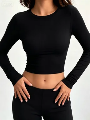Women's Compression Shirt Athletic Yoga Running Long Sleeve T-Shirt Spring Fall Gym Workout Stretchy Baselayers Rash Guard Tops