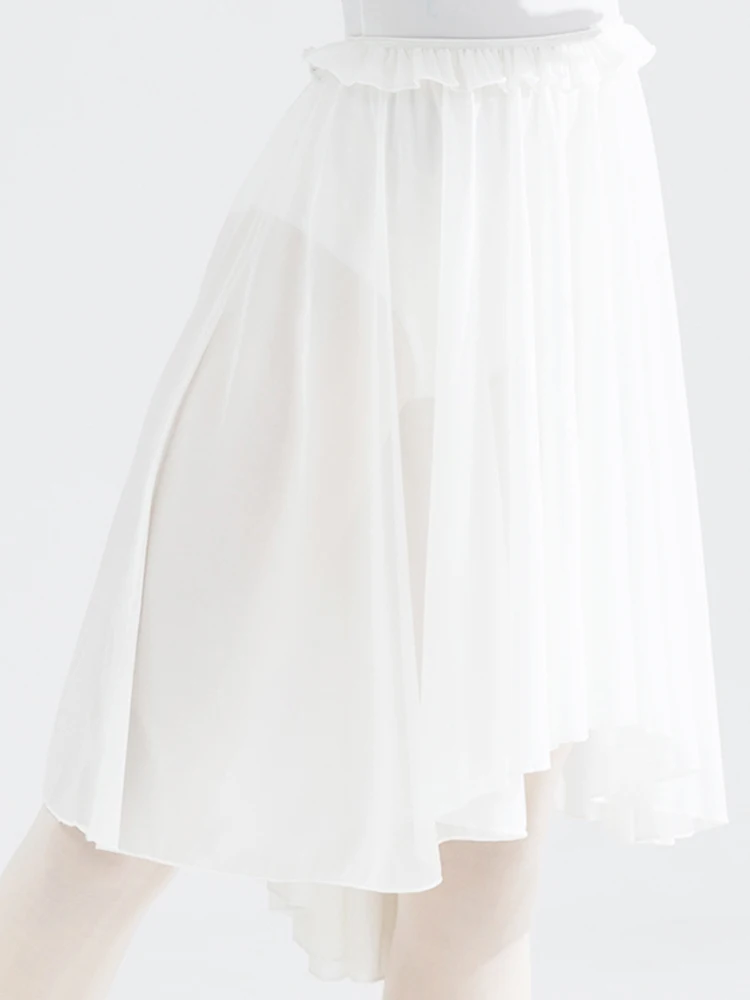 Nieregularna spódnica baletowa dla dorosłych kobiet, spódnica do ćwiczeń tańca chińskiego.