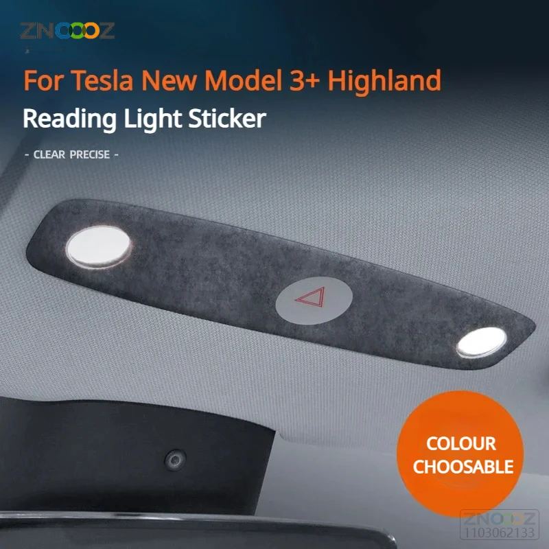 Per Tesla nuovo modello 3 + Highland Reading Light Sticker Ultra-sottile Patch decorazione d\'interni Sticker per il modello 2024 3