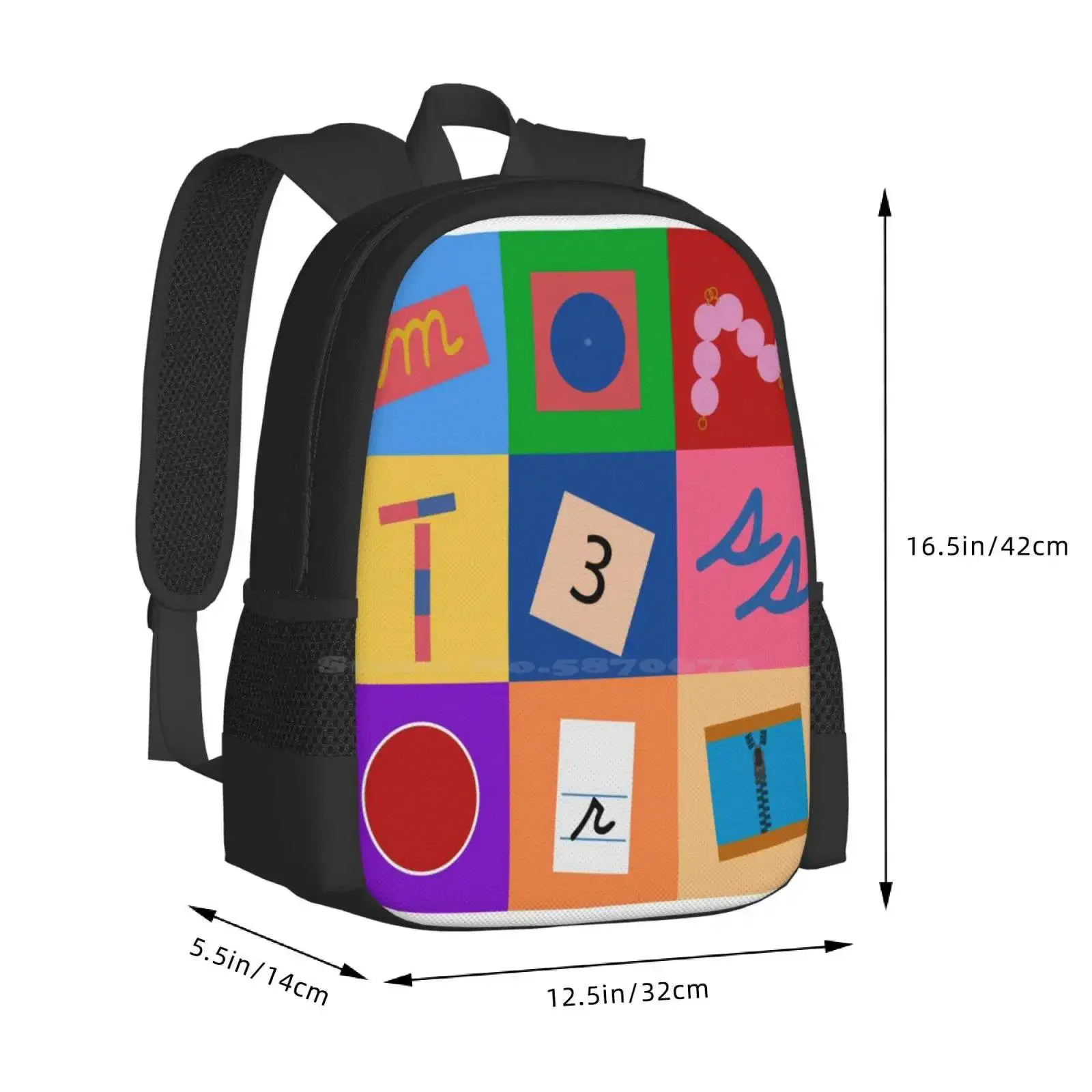 مواد مونتيسوري رائجة البيع حقيبة مدرسية على ظهره حقائب الموضة ماريا مونتيسوري الأطفال تعلم الطفل أطفال مونتيسوري أمي الأزرق #3