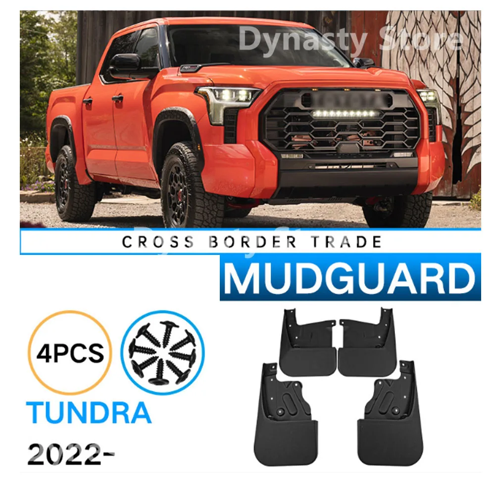 

Car Mudguards For TOYOTA Tundra 2022-2023 ABS Mud Guards Fender Flare Mudflaps Exterior Parts Auto Accessories