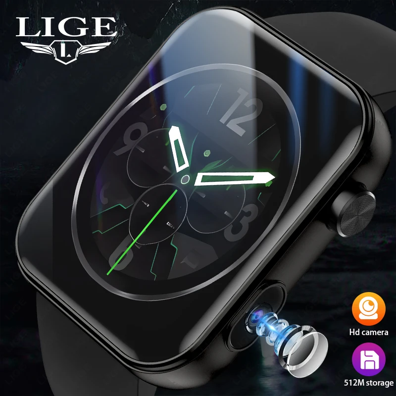 

New Smart Watch With Camera Record Videos Sync Phone Camera Large Memory Dynamic Video Dial Music Bluetooth Call Smartwatch 2025