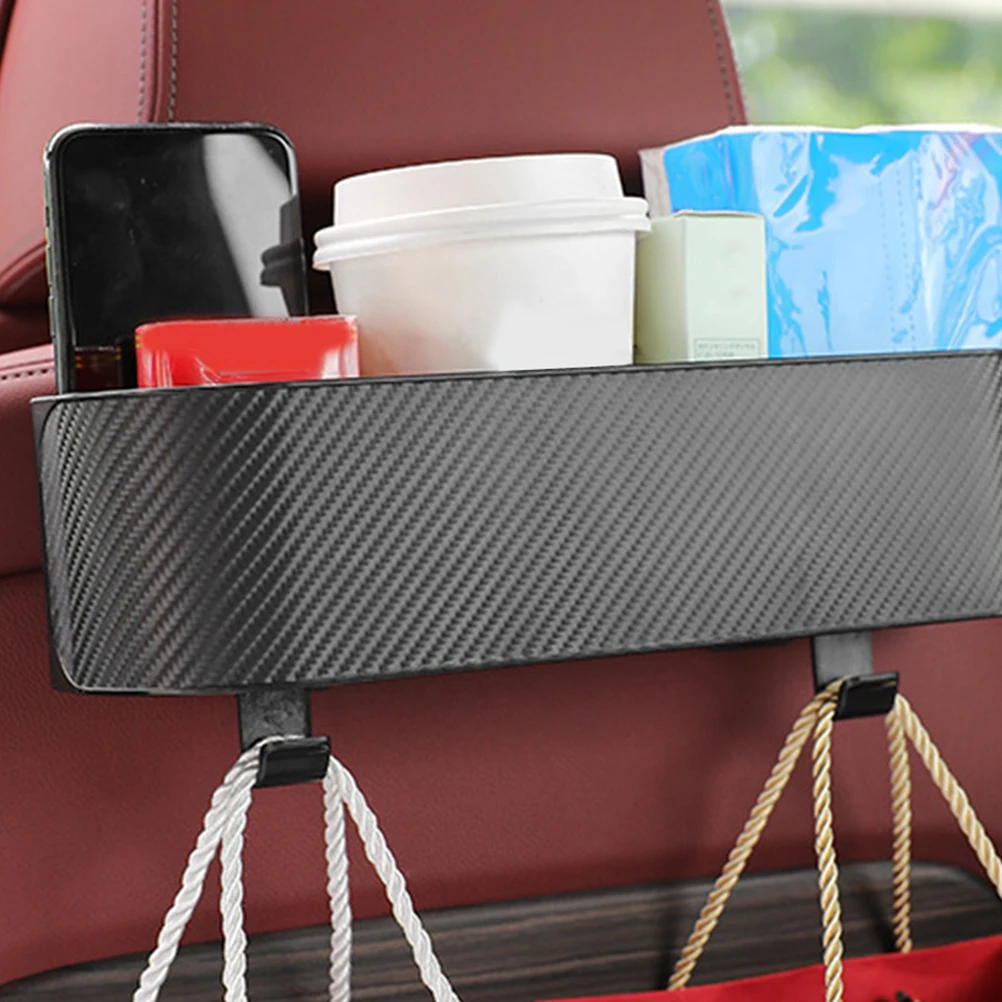 

Car Water Cup Holder Black Seat Storage Box Versatile Design Large Capacity ABS Material Backseat ganizer Car Accessory Hanging