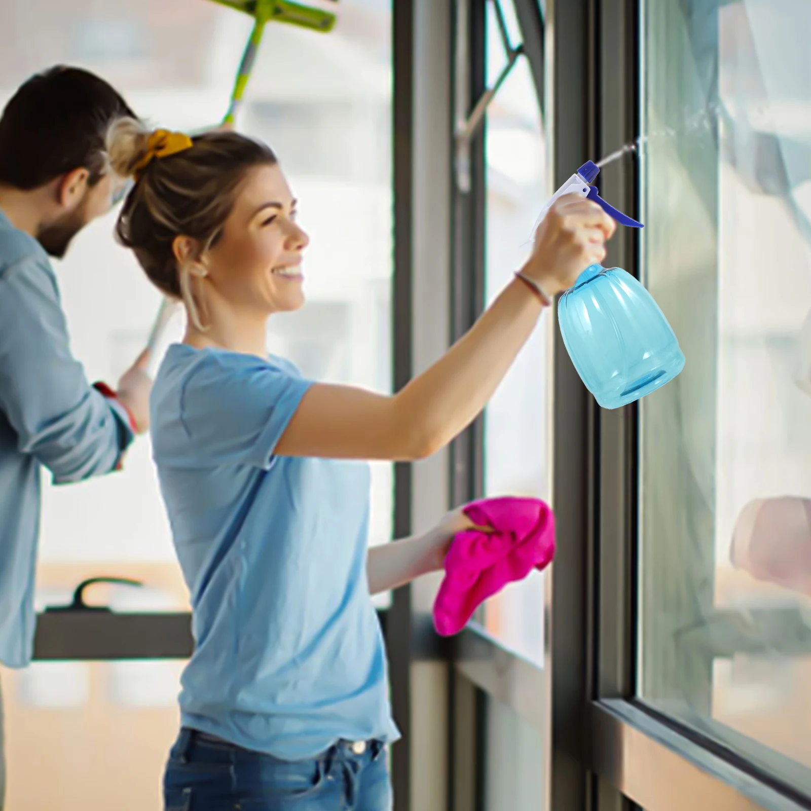 

3pcs Spray Bottles Watering Can Adjustable Pressure Nozzle Hand-Pressed Small Garden Kitchen Bathroom Use Plastic for Flowers