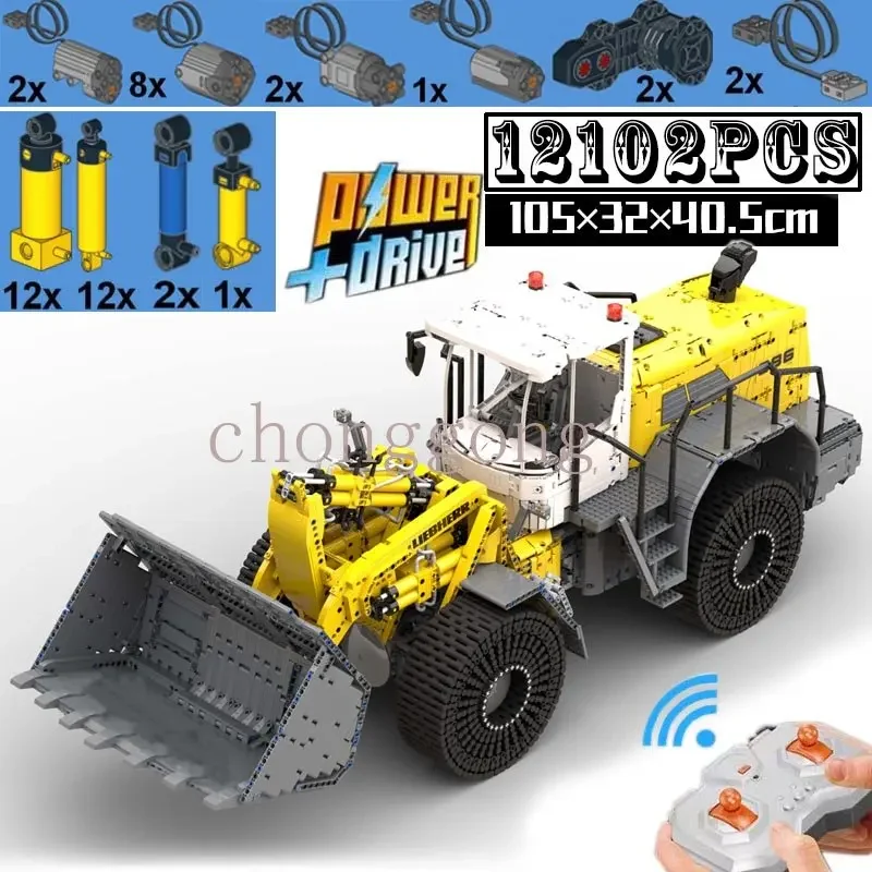 NEW Moc-49777 Liebherrs L586 Super Large RC Forklift Engineering Vehicle  Building Blocks Bricks Kit Kids Toys Birthday Gifts