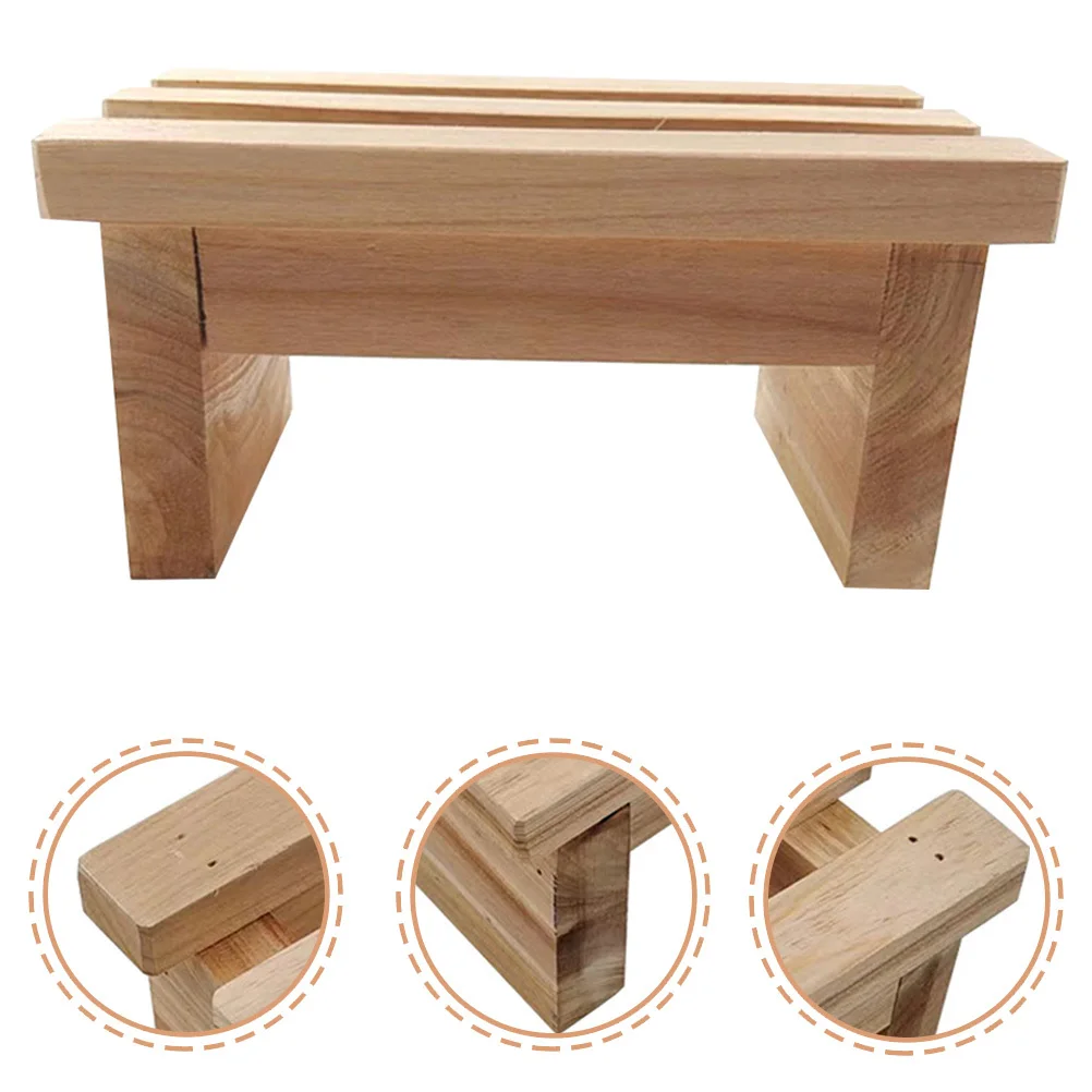 

Wooden Stool Foot Step Bench Helper Kitchen Use Premium Material Stable Legs Storage Friendly
