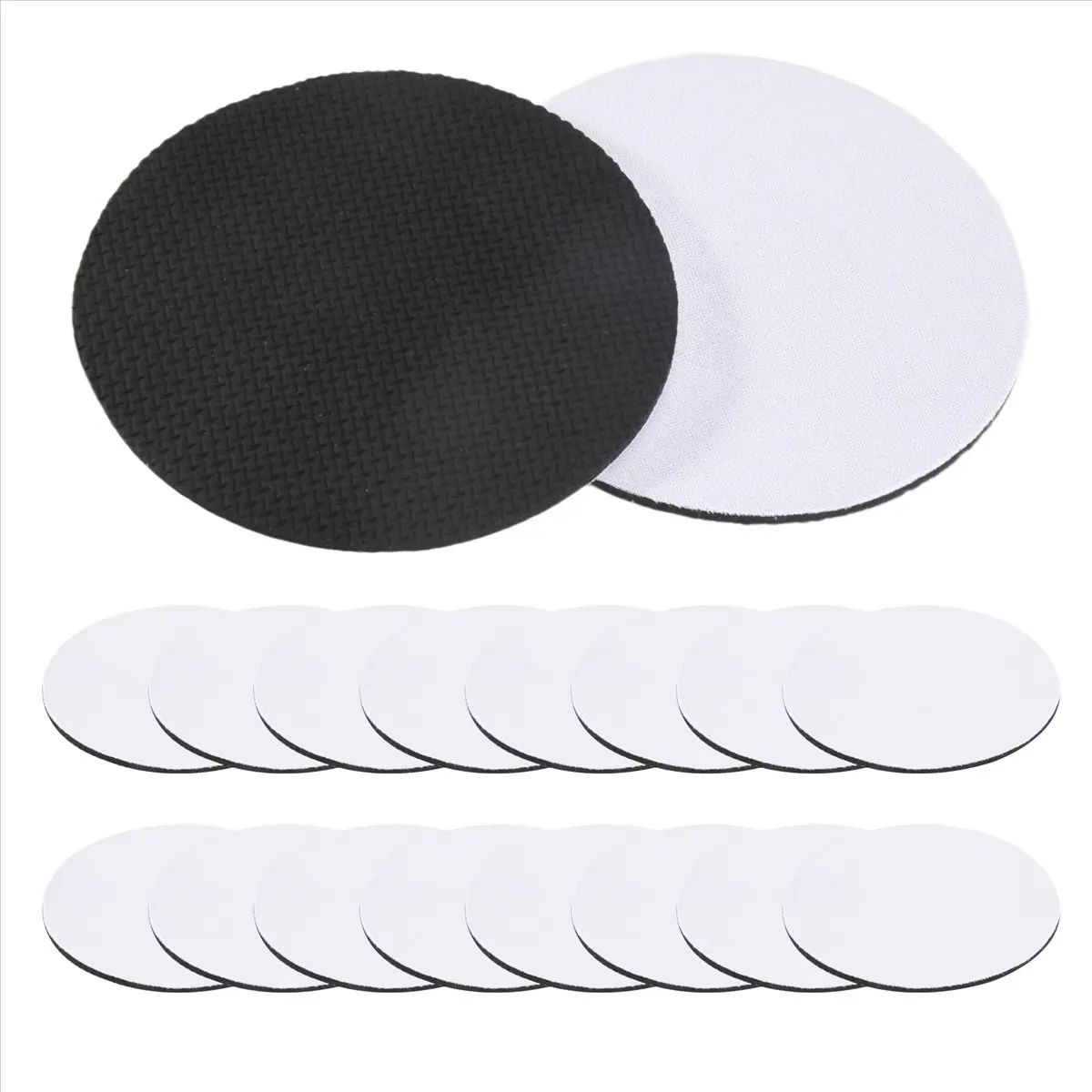 BHBL Round Sublimation Blank Coaster Sublimation Blank Coaster Sublimation Heat Transfer Coaster Hot Pressed Coaster 16Pcs