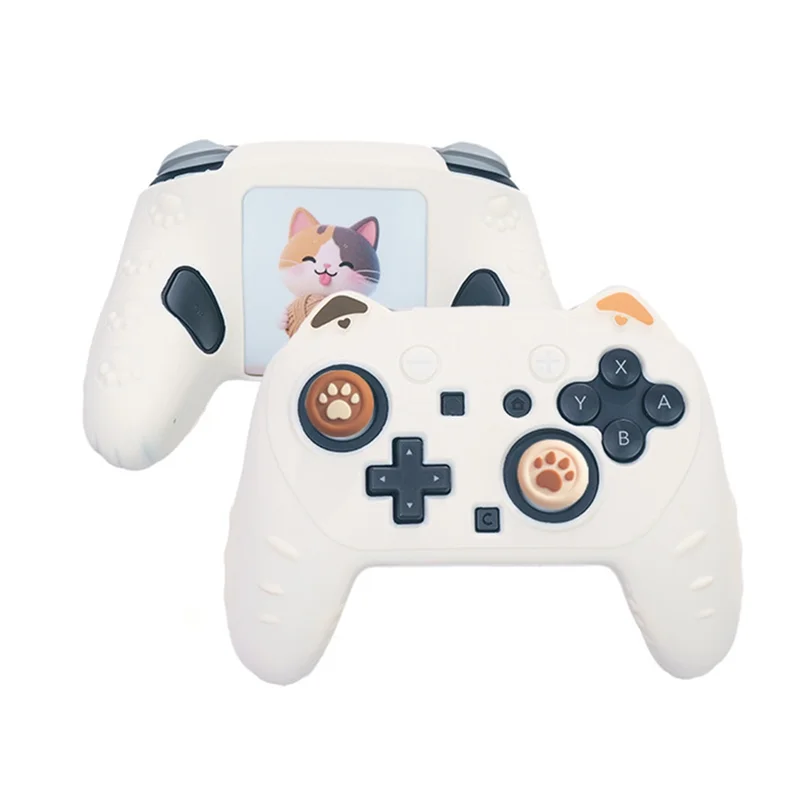 ABGI-для Nintendo Switch 2, игровой контроллер с кошачьими ушками, набор силиконовых кожи, противоскользящий, устойчивый к поту, плотно прилегающий, удобная игра