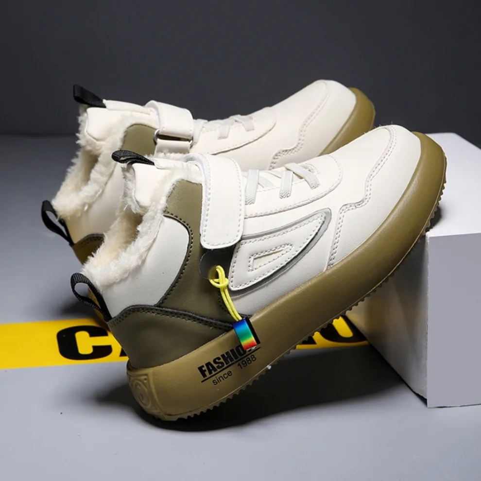 

Детские зимние ботинки, зимние теплые повседневные кроссовки, детская обувь для мальчиков, уличная прогулочная обувь, нескользящая спортивная теннисная обувь для девочек, новинка