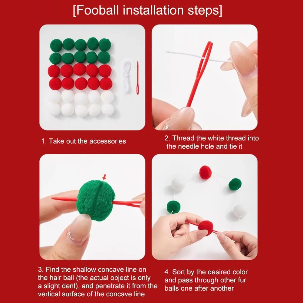 Bandera de bolas de Navidad, cadena de luces LED, decoraciones de árbol de Reno de Papá Noel, banderines de Feliz Navidad, suministros de decoración navideña, accesorio