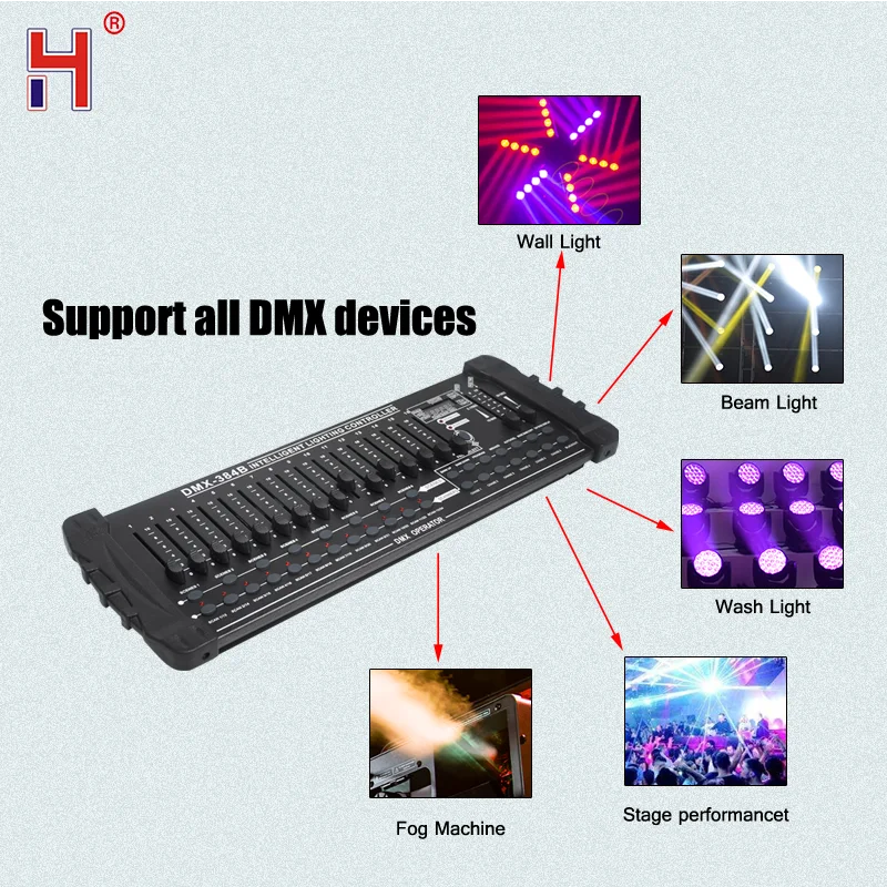 384 Console Suitable For Led Par And Moving Head Light Beam Wassen Gobo Licht 7R 230W Series Stage Equipment Fast Shipping