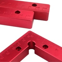 90 Degrees L-Shaped Carpenter's Square Ruler Woodworking Tool with Fixed Clip Auxiliary Fixture Splicing Board Positioning Panel