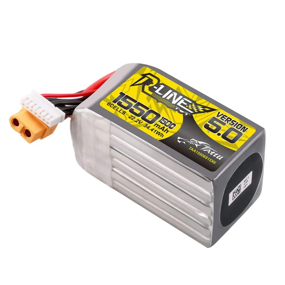 Batteria Lipo TATTU R-LINE 5.0 3S 4S 6S Batteria Lipo 150C 850-1800mAh con connettore XT30/XT60 per drone FPV