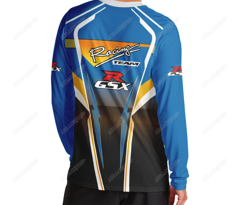 For SUZUKI GSX RR Racing Team Superbike Motorcycle Long T-Shirt Men's Sport Quick Dry Anti-UV Not Fade Jerseys