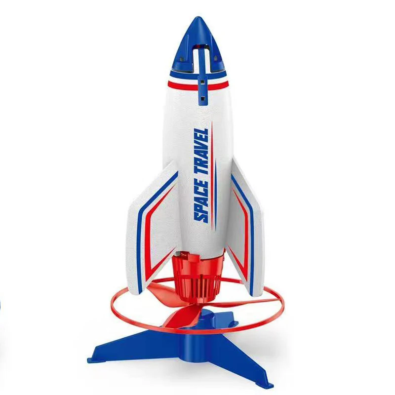 Kids Outdoor Sport Launch Rocket Speelgoed Met Led Oplaadbare Vliegende Draaien Rocket Kinderen Interactieve Glow Speelgoed Cadeaus Voor Jongen