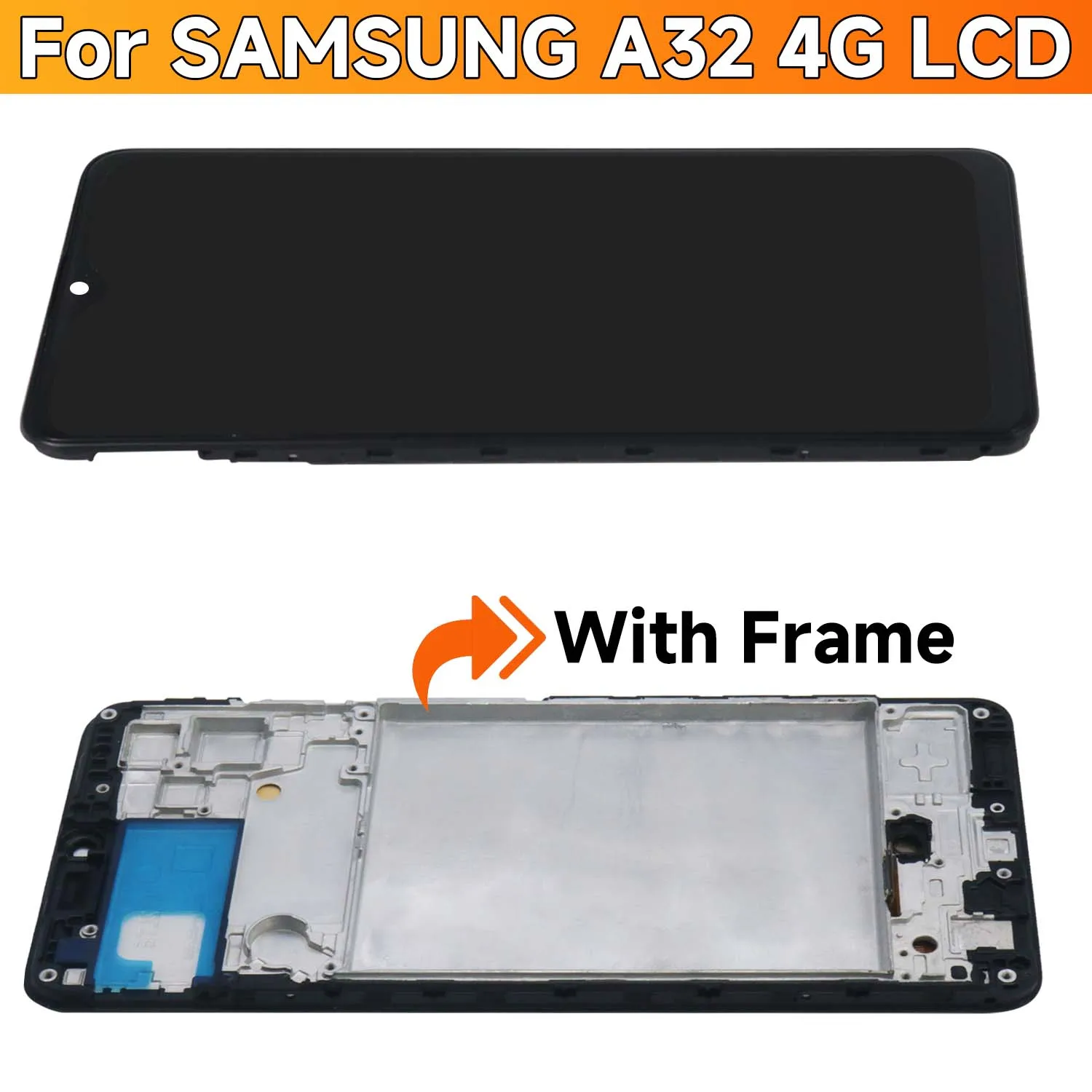 6.4\'\' Super AMOLED For Samsung Galaxy A32 4G LCD For Samsung A325 A325F SM-A325F/DS LCD Display Frame Touch Digitizer Screen