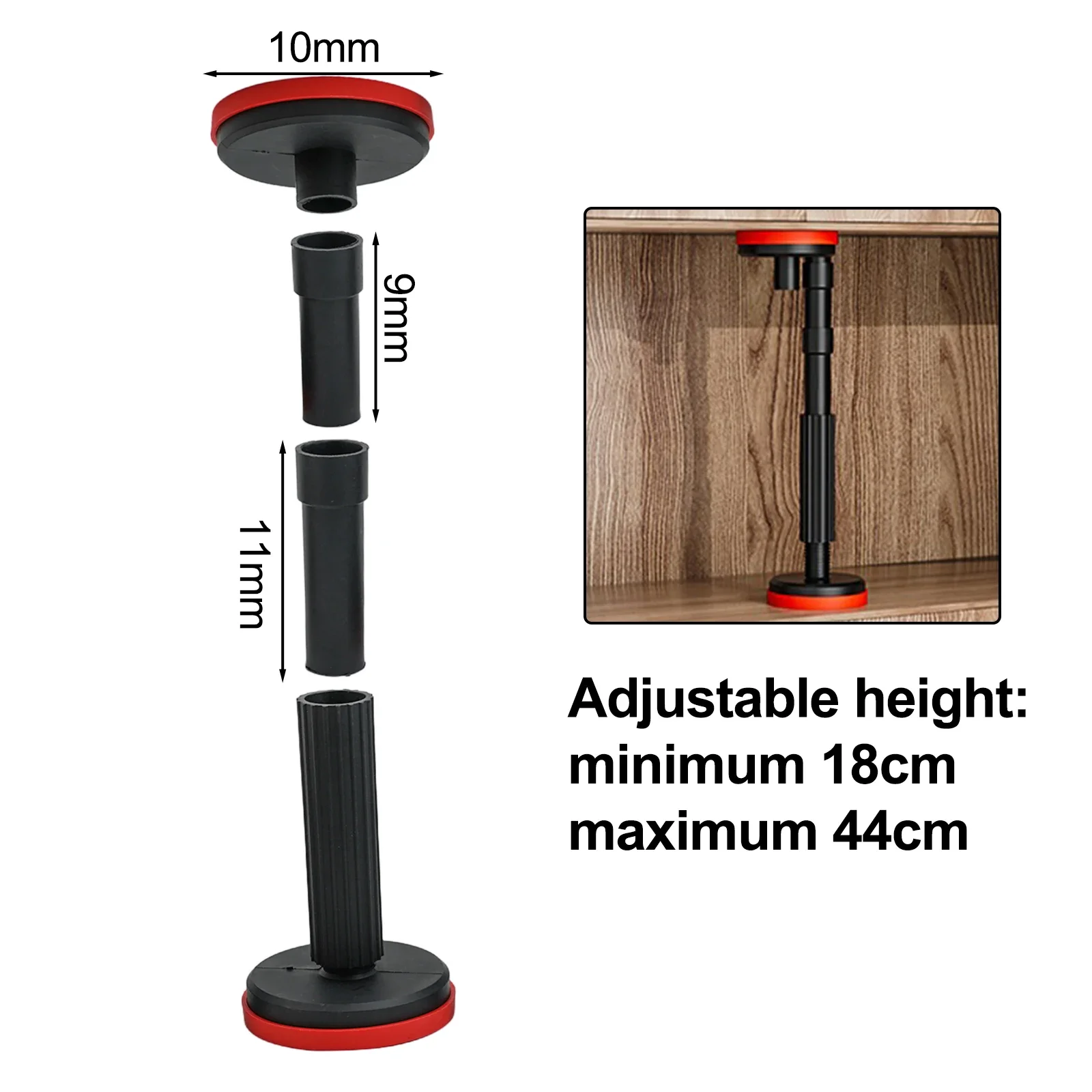 2pcs Labor-Saving Telescopic Support Rod Cabinet Drywall Construction Extensible Lifting Tool Lifter Rod 200kg Load Bearing