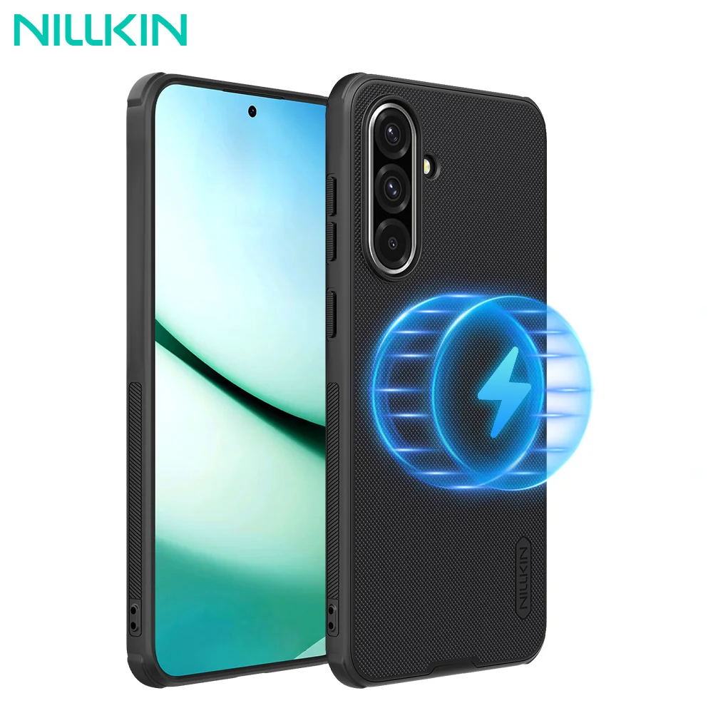 Nillkin لهاتف سامسونج جالاكسي A36 5G Magsafe حافظة متجمد شيلد برو شحن لاسلكي مغناطيسي غطاء أسود لهاتف سامسونج A36 5G