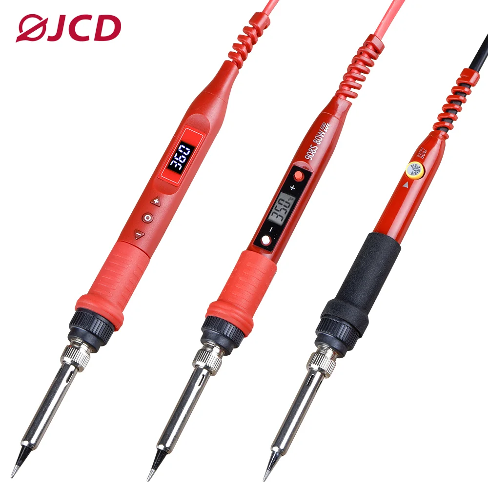 JCD Soldering Iron 908 Series 60W/80W Multi-function Button Adjustable Temperature 110V/220V LCD Digital Display Welding Tools