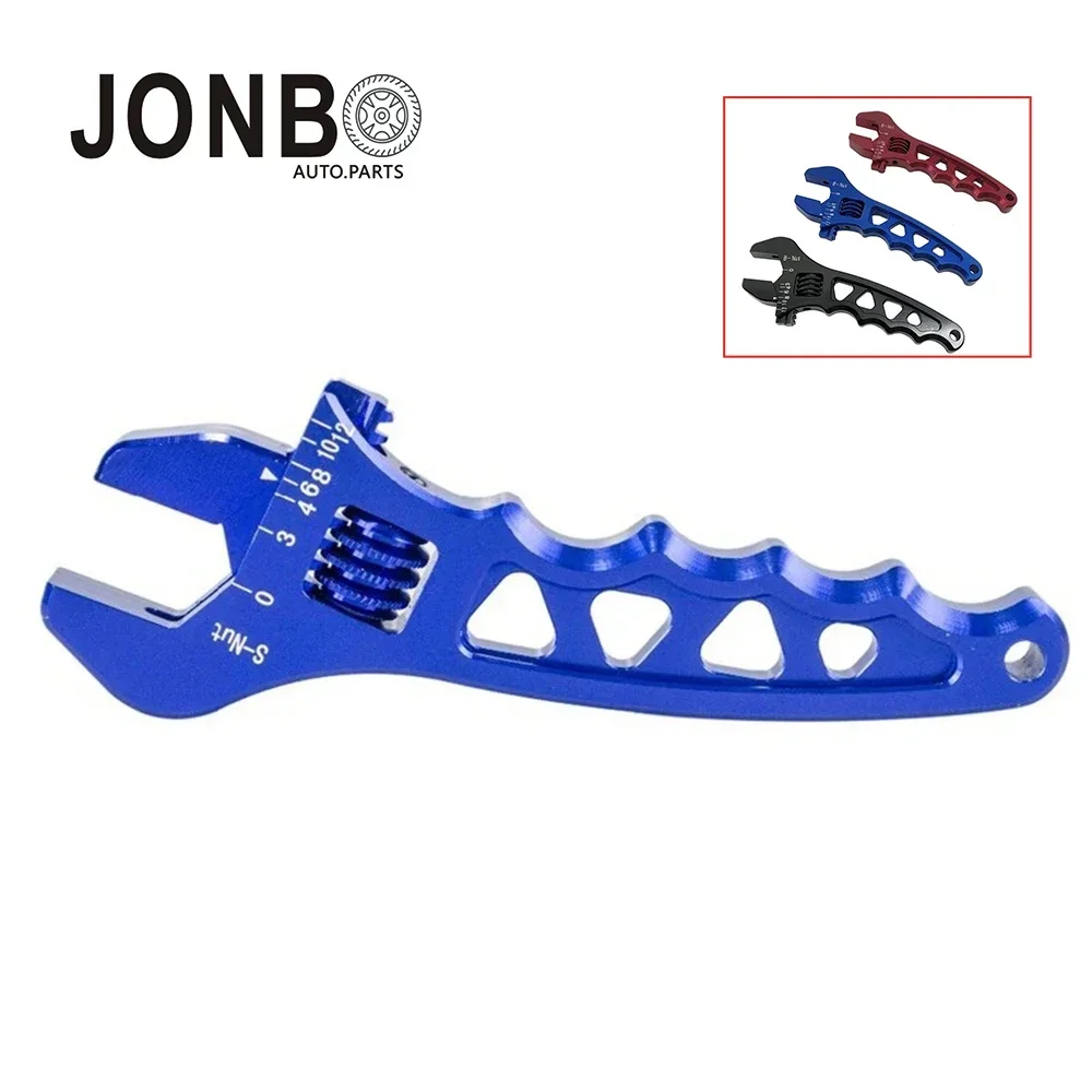 

JONBO New Aluminium Adjustable Spanner Tool Wrench Hose Fitting Tool AN3 AN4 AN6 AN8 AN10 AN12 3 Color