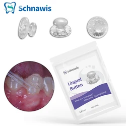 Boutons linguales en céramique Composite orthodontique dentaire, avec crochet, œillet à liaison directe, crochet de Traction, accessoires Odontologia, 10 pièces