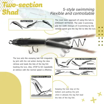 Cebo de pesca deslizante de 12 cm y 17,5 g, cuerpo liso y texturizado, cola de fibra realista y vívida, color personalizado, señuelos de pesca tipo crankbait. 10 best sales Señuelos deslizantes - №6