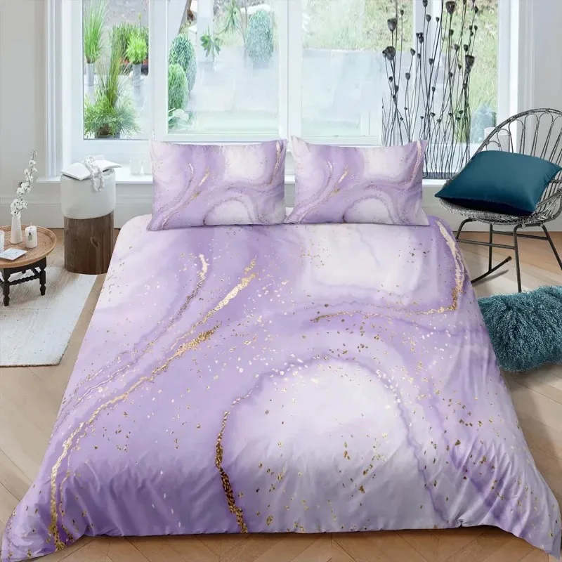 Funda de Edredón con Fundas de Almohada 210x210, Juego de Ropa de Cama de 2/3 Piezas, Serie de Lujo, Ropa de Cama King Size, Textil para el Hogar 3D