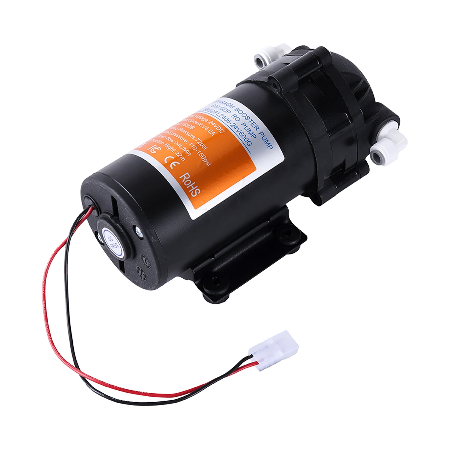 24VDC High Pressure Diaphragm Booster Pump Low Noise for Agriculture Water Pump Misting System RO Water Purifying