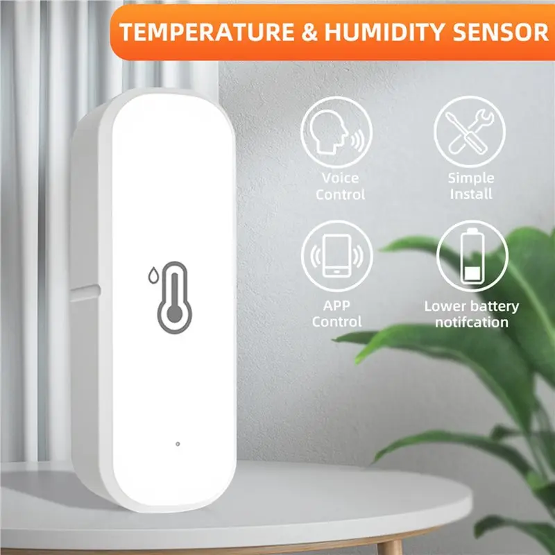 AS60-3X Zigbee Humidity And Temperature Sensor Smart Hygrometer Thermometer Remote Monitoring And Alerts Smart Home