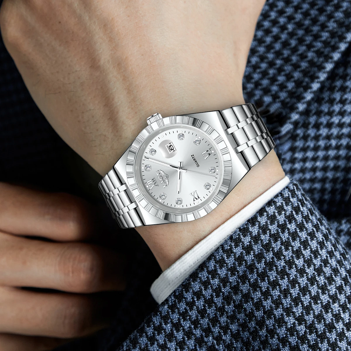 ساعة رجال الأعمال الجديدة LIGE ساعة يد رجالية بسيطة مضيئة بتقويم كوارتز وحزام من الفولاذ المقاوم للصدأ ساعة يد رجالي فاخرة reloj hommes