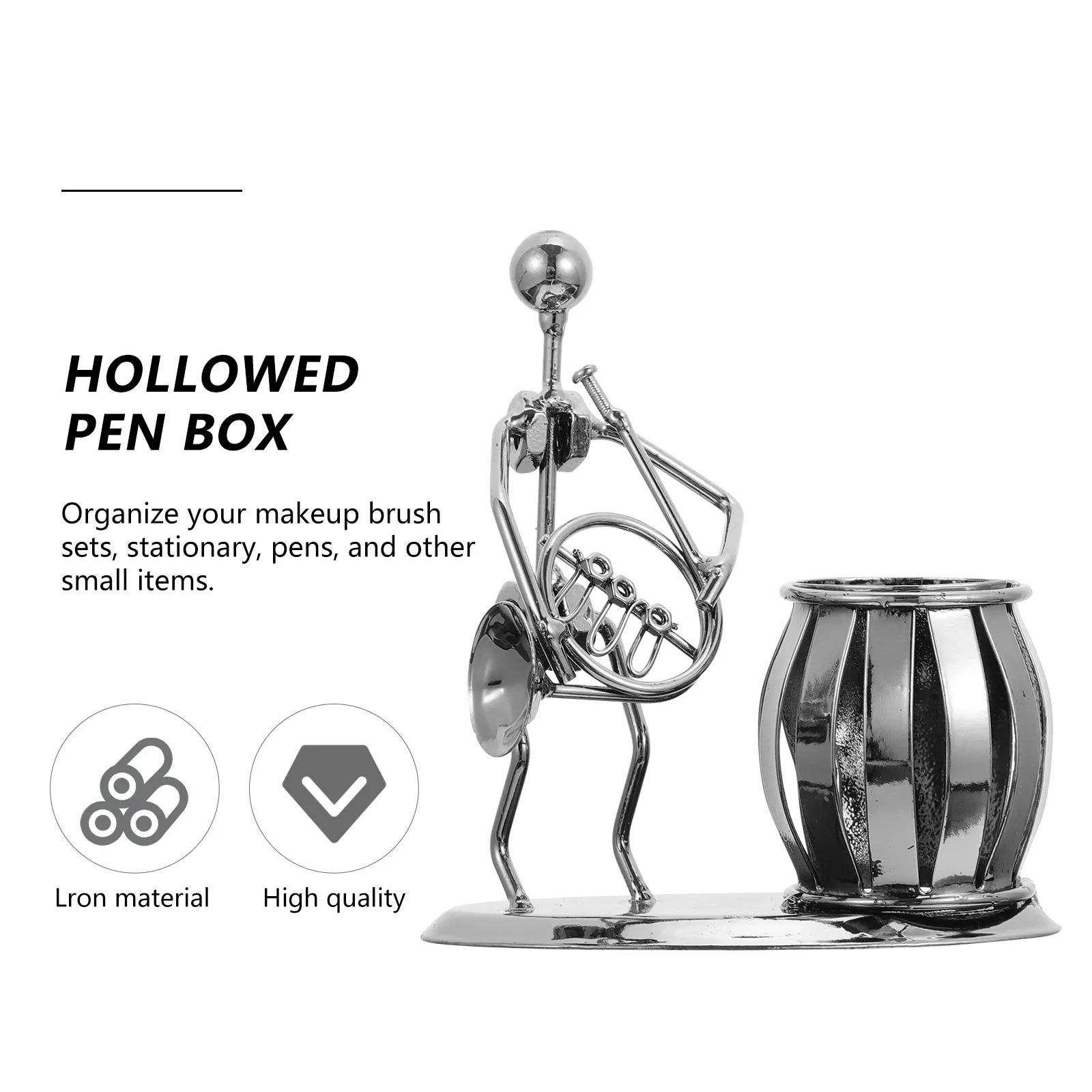

Iron Pen Nordic Style Office Hair Care Stationery Desktop ganizer Wrought Decorative Pen Holder Ironwork Storage Adornment