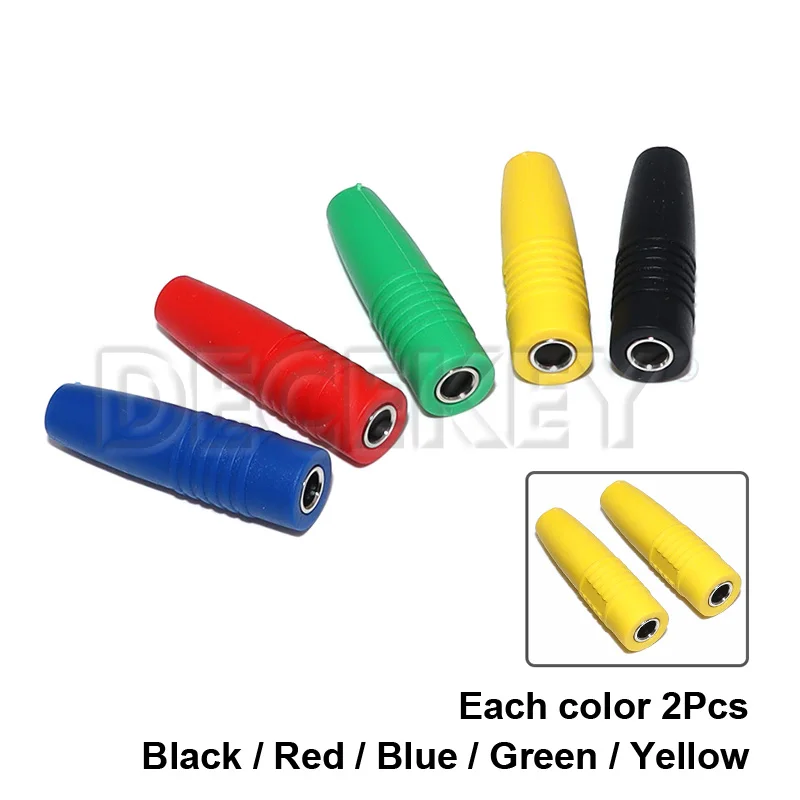 10PCS 4MM Banana Socket female adapter extension Insulated Banana Plug Coupler Connector