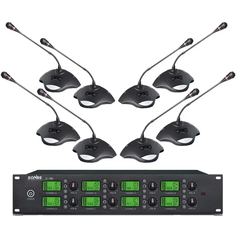 Professional Audience Sound Equipment Conference System Desktable Wireless Microphone