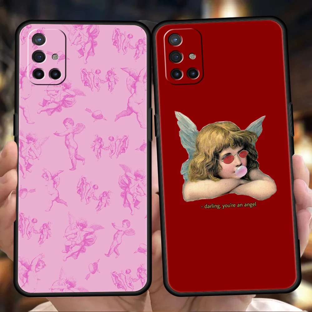 Middle Ages Retro Cupid Angel Phone Case For Oneplus 10T 11 R10 Nord N200 N10 10 7 8 9 7T 8T 9R 9RT CE 2 Z Pro 5G Soft TPU Cover