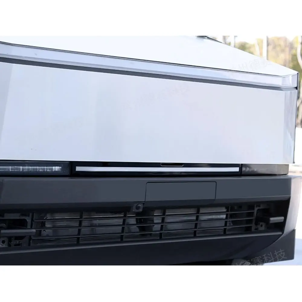 【Tariffs Free】 For 2024 2025 Tesla Cybertruck front Bumper Upper bar star chain through LED light Daytime Running Lamp Upper mod