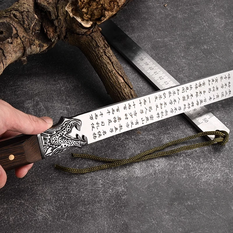 Outdoor Portable EDC Multifunctional Stainless Steel Ruler Car Emergency Window Breaking Stick Tool Martial Arts Products