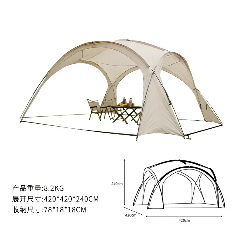 6-10P Outdoor Folding Tent Instant Pop Up Tent Portable Automatic Waterproof Camping Tent With Canopy For Hiking Picnic Family