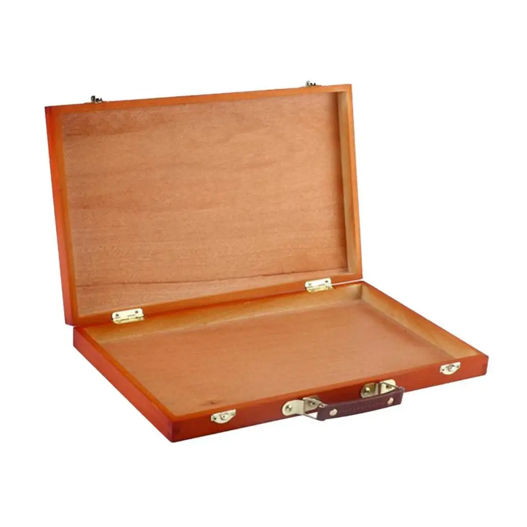 Wooden Art Supply Storage Case Portable Craft Box for Drawing Painting Tools Kids Adults Hobby Organizer