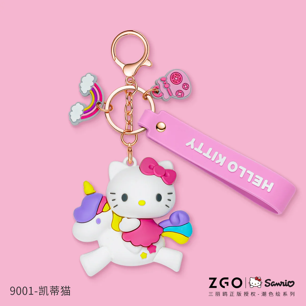 Sanrio Kawaii Kuromi Keychain Doll Key Chain Cartoon Anime Cinnamoroll My Melody Backpack Pendant Car Keyring Accessories