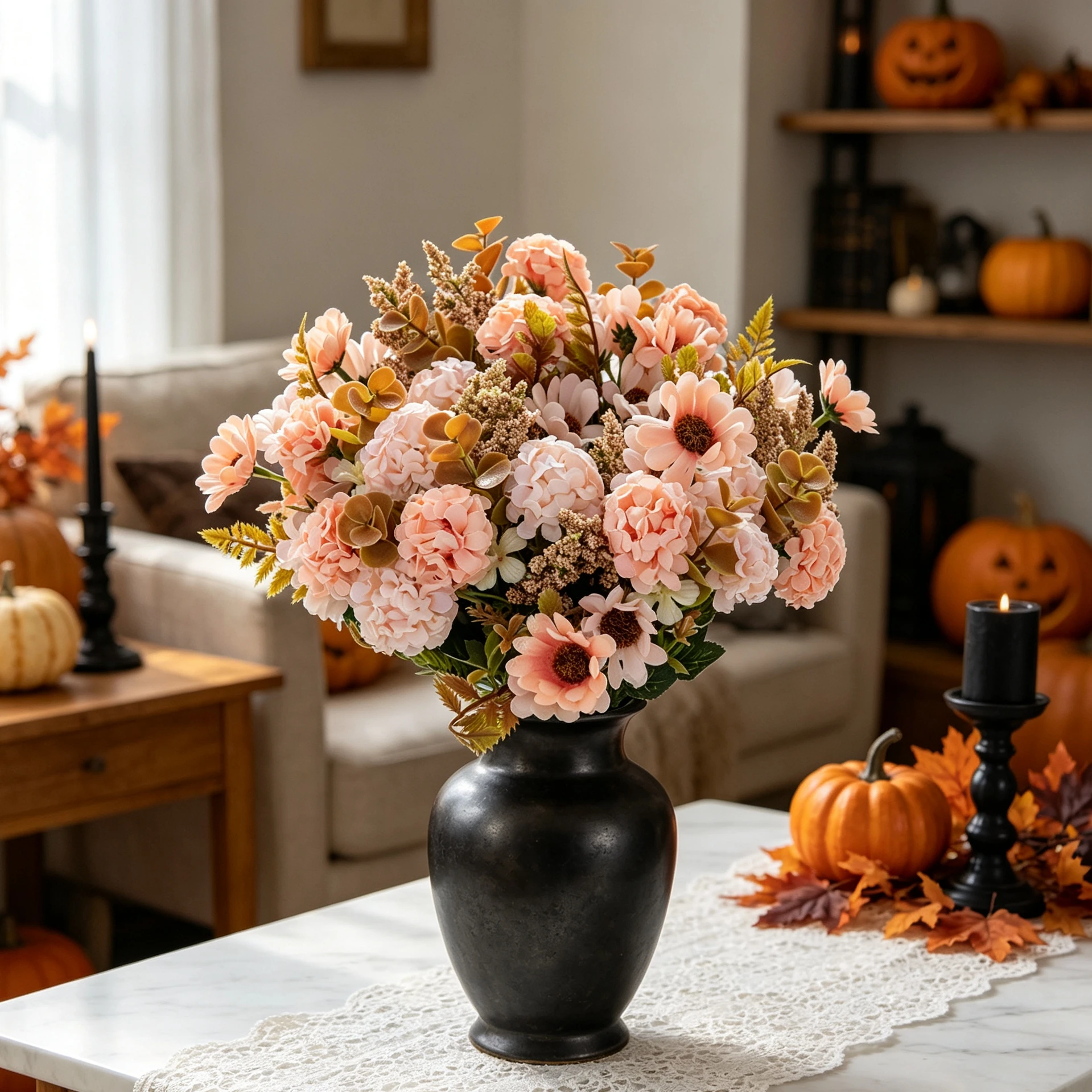 3 Stück Künstliche Blumen Seiden-Chrysanthemen Brautsträuße Hochzeit Outdoor Garten Zuhause Vasen Tisch Herbstdekoration Geschenkzubehör – Detail 5