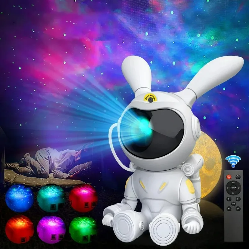 

Space Rabbit Moon Starry Sky Projection Light Creative Romantic Bedroom Full Sky Star Atmosphere Projector Small Night Light