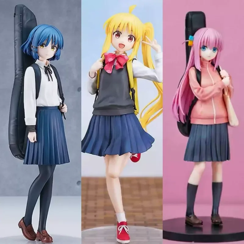 Bocchi The Rock! Anime Figure Ryo Yamada Nijika Ijichi Bocchi Pvc School Uniform Girl Model Collectible Desktop Toy Fan Gift