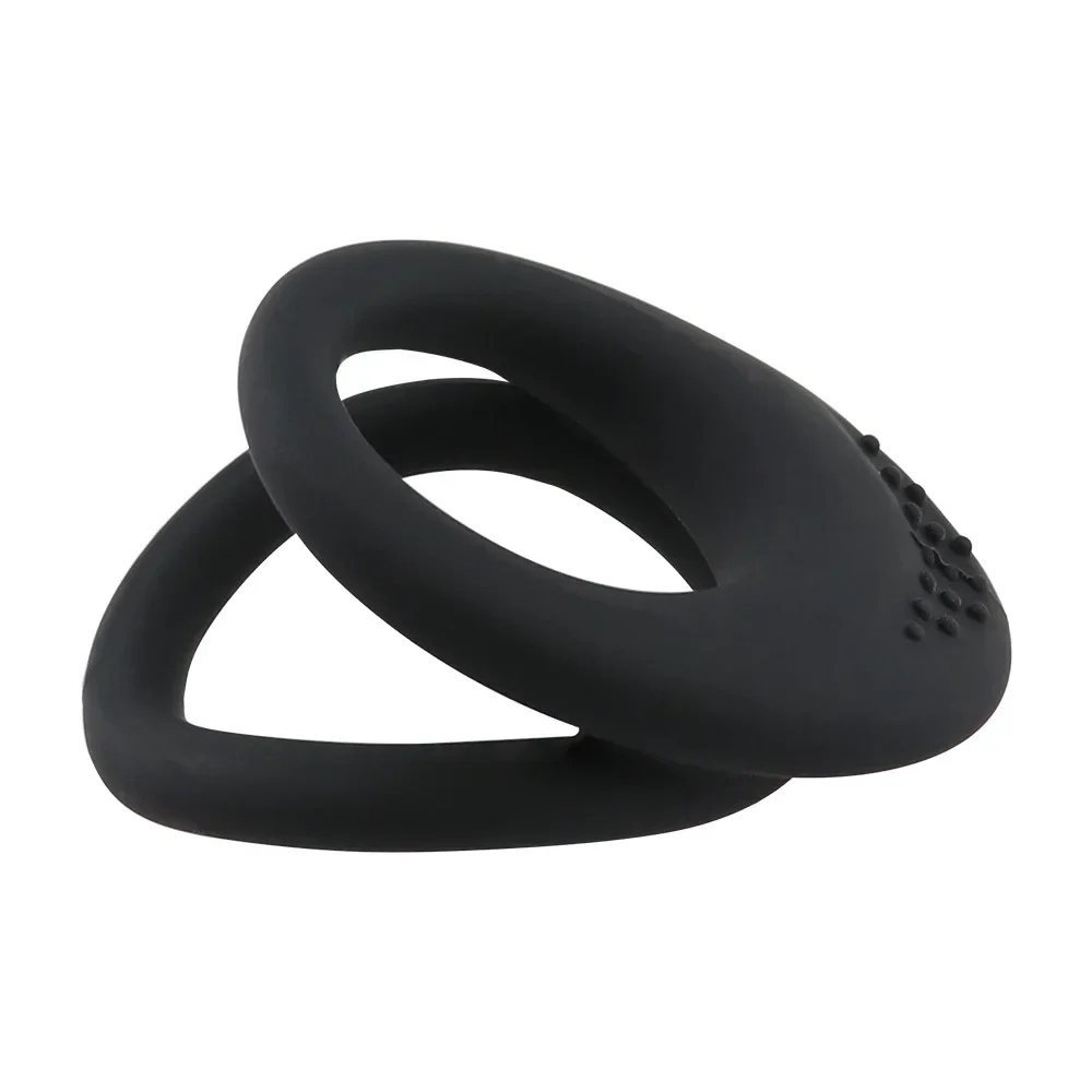 Dual Cock Rings Penis Time Delay Prolonging Climax Sex Toys for Men Male Chastity Device Delay Ejaculation Cock Cage 4