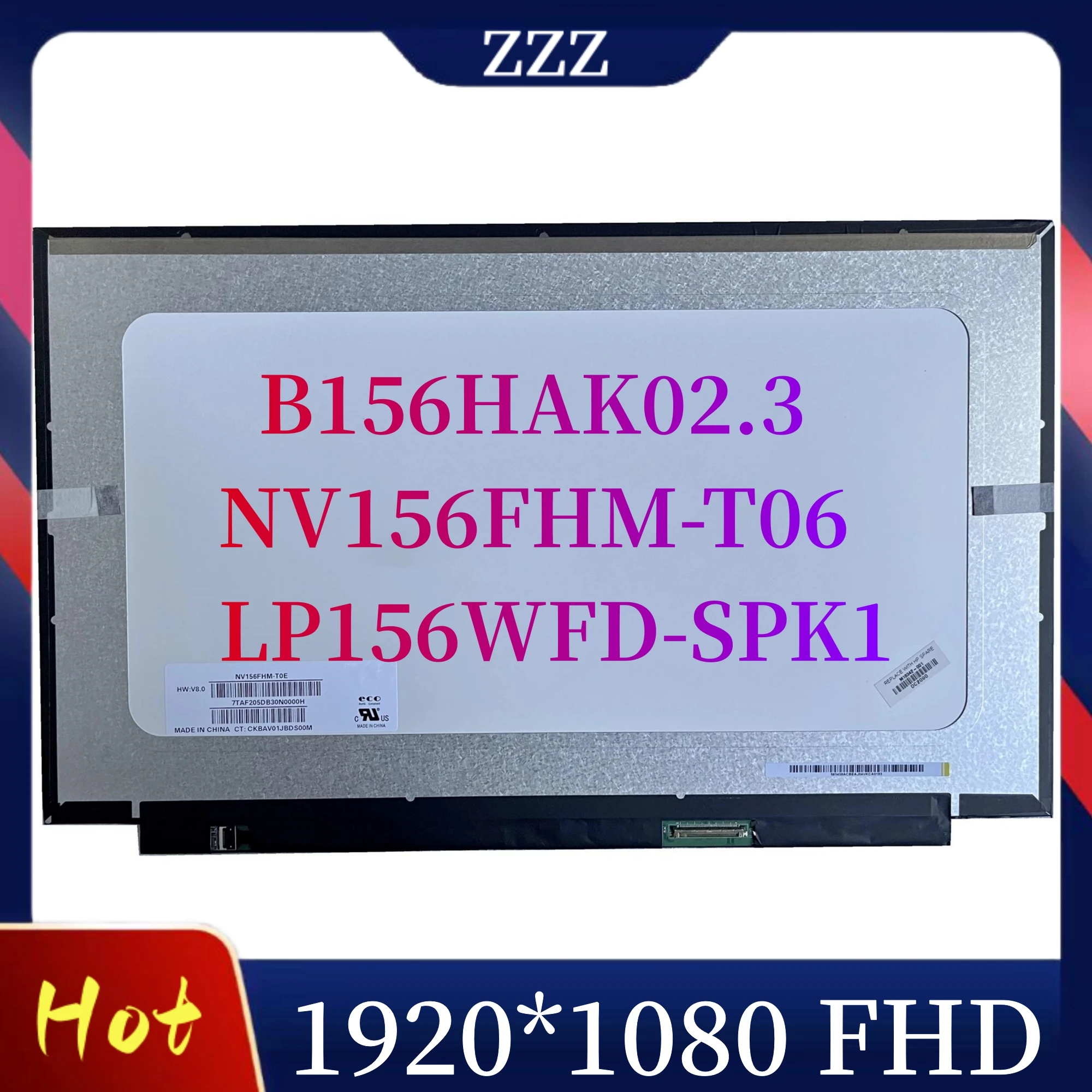 

15.6 Inch Laptop LCD Touch Screen B156HAK02.3 fit NV156FHM-T06 LP156WFD-SPK1 IPS Display Panel Replacement 1920x1080 40pins eDP